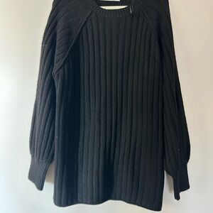 Altar'd State Black Ribbed Crew Neck Sweater